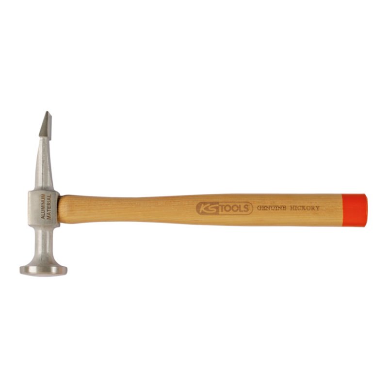 KS Tools Aluminium-Karosserie-Flachspitzhammer gewölbter Kopf, rund/flachspitz