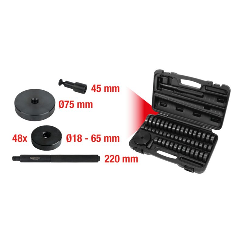 KS Tools Universal-Lager- und Buchsentreiber-Satz, 51-teilig