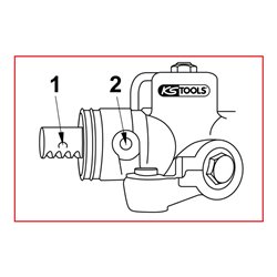 KS Tools Arretierschrauben-Satz zur Zahnstangen-Mittelstellung, 3-teilig