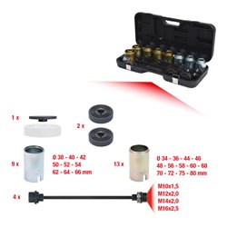 KS Tools Druck- und Zughülsen Satz, 37-tlg.