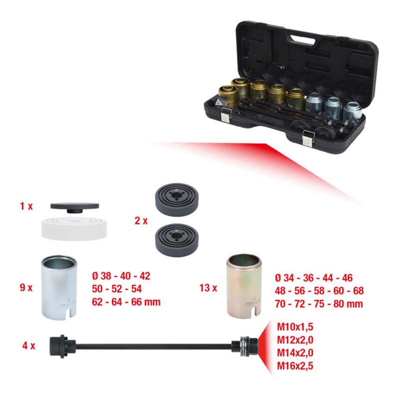 KS Tools Druck- und Zughülsen Satz, 37-tlg.