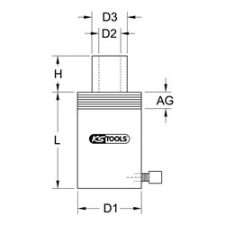 KS Tools Hydraulik-Hohlkolben-Zylinder 12 t