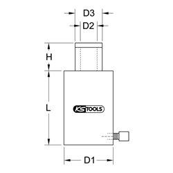 KS Tools Hydraulik-Hohlkolbenzylinder, 20 t