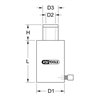 KS Tools Hydraulik-Hohlkolbenzylinder, 20 t