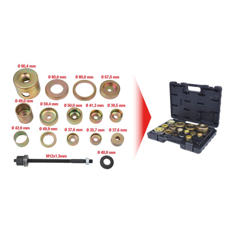 KS Tools Silentlagerwerkzeug-Satz für VAG Hinterachse, 18-teilig