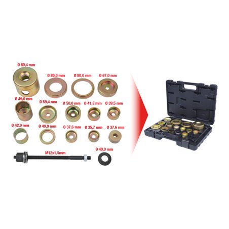 KS Tools Silentlagerwerkzeug-Satz für VAG Hinterachse, 18-teilig