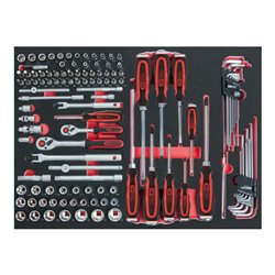 KS Tools 1/4'+3/8' SCS Steckschlüssel-Satz, 118-teilig in 1/1 Systemeinlage
