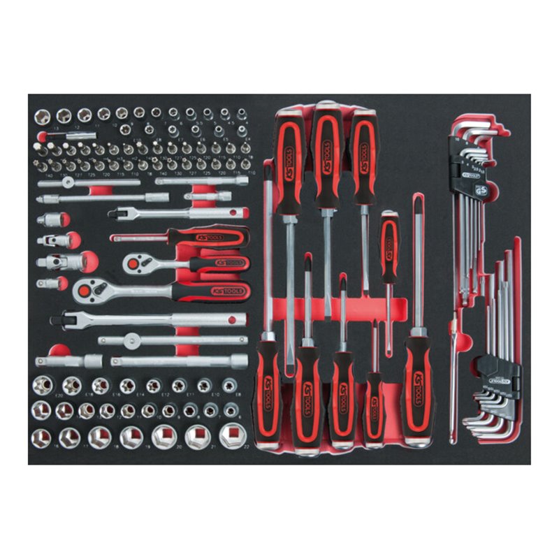 KS Tools 1/4'+3/8' SCS Steckschlüssel-Satz, 118-teilig in 1/1 Systemeinlage