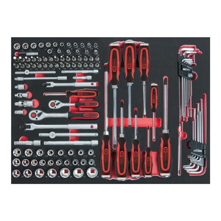 KS Tools 1/4'+3/8' SCS Steckschlüssel-Satz, 118-teilig in 1/1 Systemeinlage