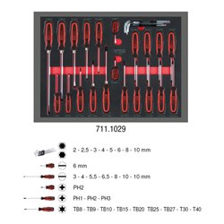 KS Tools SCS Schraubendreher-Satz, 29-teilig in 1/1 Systemeinlage