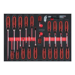 KS Tools SCS Schraubendreher-Satz, 29-teilig in 1/1 Systemeinlage