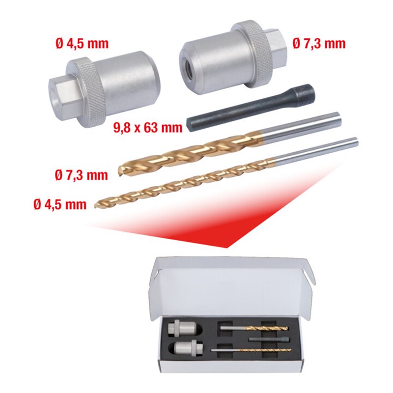 KS Tools Ausbohr-Satz für Klemmschraube M10