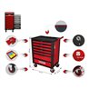 KS Tools RACINGline SCHWARZ/ROT Werkstattwagen mit 7 Schubladen