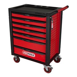 KS Tools RACINGline SCHWARZ/ROT Werkstattwagen mit 7 Schubladen