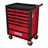 KS Tools RACINGline SCHWARZ/ROT Werkstattwagen mit 7 Schubladen