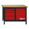 KS Tools Werkbank mit 4 Schubladen und 1 Tür, H840xB1200xT500mm