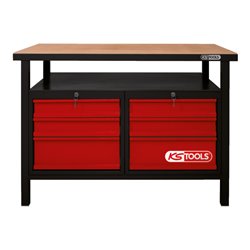 KS Tools Werkbank mit 6 Schubladen, H840xB1200xT600mm