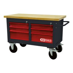 KS Tools Fahrbare Werkbank mit 6 Schubladen