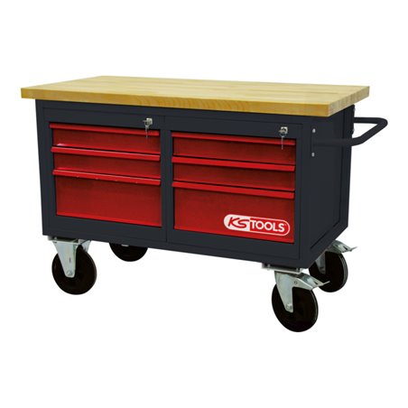 KS Tools Fahrbare Werkbank mit 6 Schubladen
