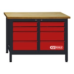 KS Tools Werkbank mit 8 Schubladen, H840xB1200xT600mm