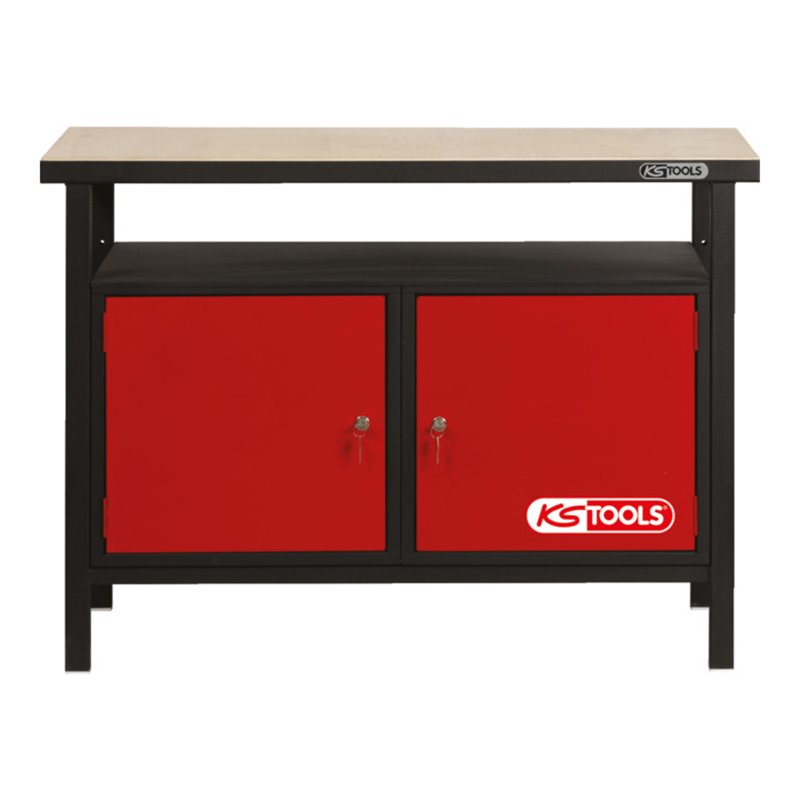 KS Tools Profi-Werkbank mit 2 Türen, H840xB1200xT600mm