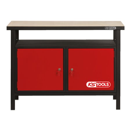 KS Tools Profi-Werkbank mit 2 Türen, H840xB1200xT600mm