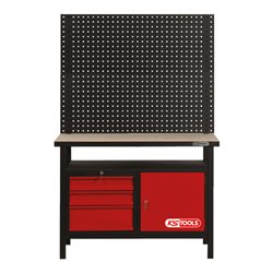 KS Tools Werkbank mit 3 Schubladen und 1 Tür, H840xB1200xT600mm
