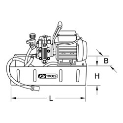 KS Tools Elektrische Druck-Prüfpumpe, 12 Liter