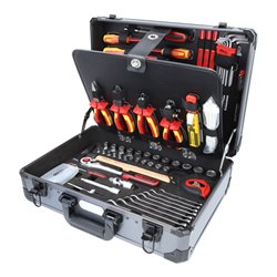 KS Tools 1/4' + 1/2“ Elektriker-Werkzeugkoffer, 128-tlg.