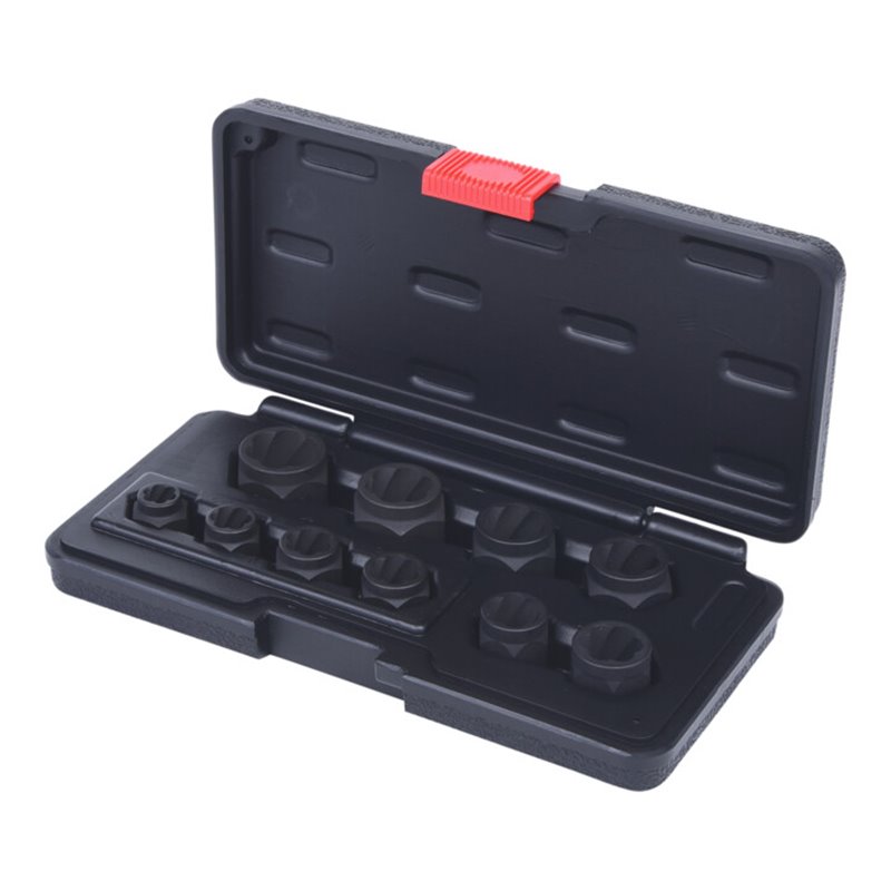 KS Tools Spiral-Profil-Steckmuttern-Satz, 10-teilig, M8-M19