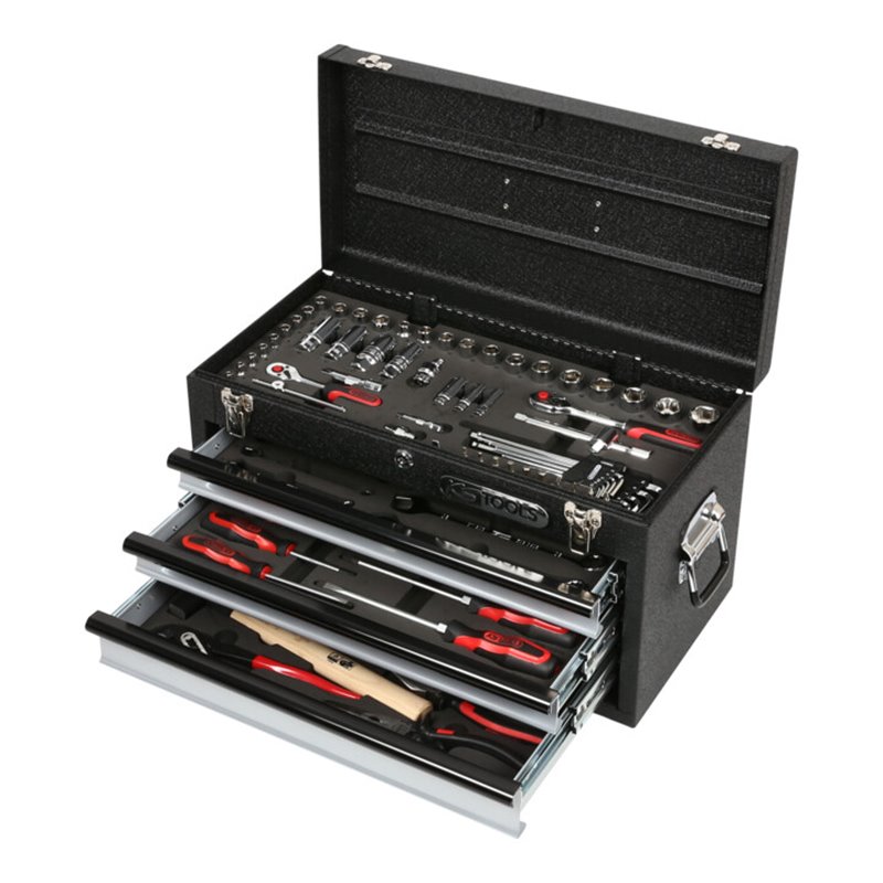 KS Tools 1/4'+3/8' CHROMEplus Universal-Werkzeug-Satz, 99-teilig