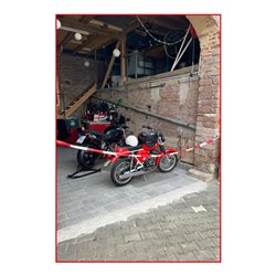 KS Tools Folien-Absperrband rot/weiss schraffiert