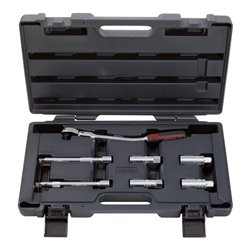 KS Tools 3/8' CHROMEplus Zündkerzen-Service-Satz, 7-teilig