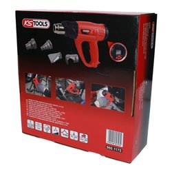 KS Tools Heißluftgebläsepistolen-Satz, Digital, 5-teilig