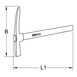 KS Tools BRONZEplus Grubenpickel 400 mm