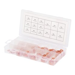 KS Tools Sortiment Kupfer-Dichtringe, Ø 5-17,5mm, 150-teilig