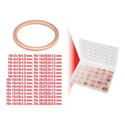 KS Tools Sortiment Kupfer-Dichtringe, M5-28, 300-teilig