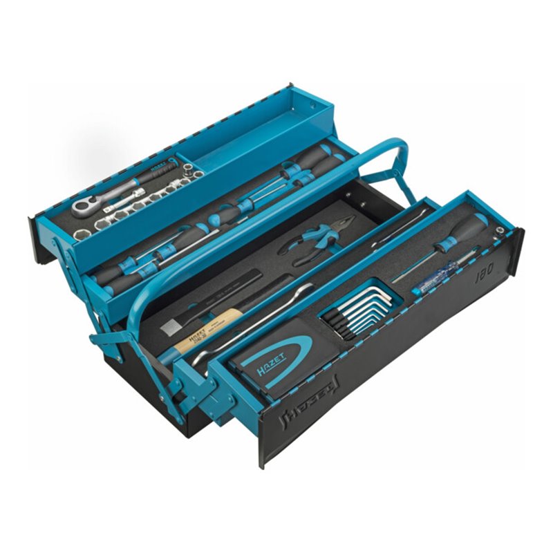 HAZET Metall-Werkzeugkasten mit Sortiment 190/79 Anzahl Werkzeuge: 79