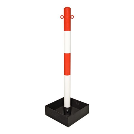 Moravia Kettenständer EXTERN 60 x 1000 mm rot/weiß + 2 Ösen ohne Tragegriff