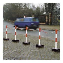 Moravia Kettenständer EXTERN 60 x 1000 mm rot/weiß + 2 Ösen ohne Tragegriff