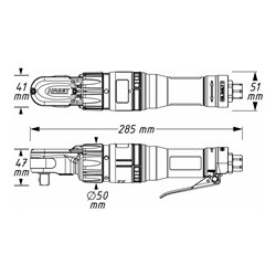 HAZET Hochleistungs-Ratschenschrauber 9022-360 Vierkant massiv 12,5 mm (1/2 Zoll)