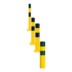 Moravia Rammschutz-Poller XL Stahl schwarz/gelb 194 x 1200 mm zum Aufdübeln
