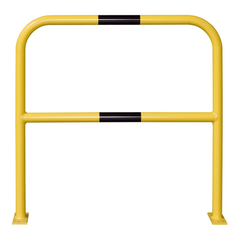 Moravia Schutzbügel aus Stahl für außen schwarz/gelb 1000 x 1000 mm zum Aufdübeln