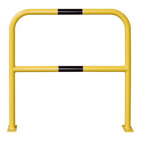 Moravia Schutzbügel aus Stahl für außen schwarz/gelb 1000 x 1000 mm zum Aufdübeln