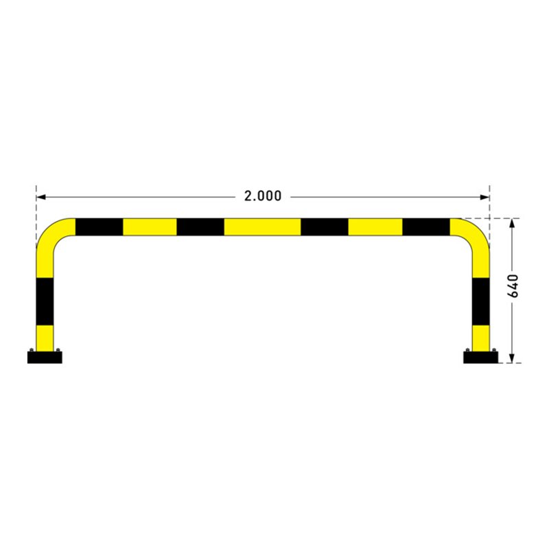 Moravia Rammschutz-Bügel Black Bull SWING für innen zum Aufdübeln 640 x 2000 mm