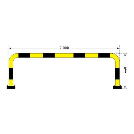 Moravia Rammschutz-Bügel Black Bull SWING für innen zum Aufdübeln 640 x 2000 mm