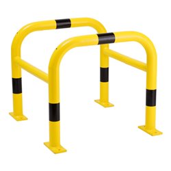 Moravia Säulenschutz Stahl schwarz/gelb 2-teilig 600 x 720 x 720 mm zum Aufdübeln