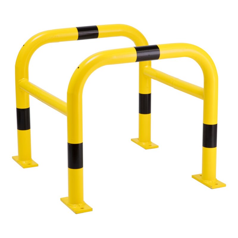 Moravia Säulenschutz Stahl schwarz/gelb 2-teilig 600 x 720 x 720 mm zum Aufdübeln