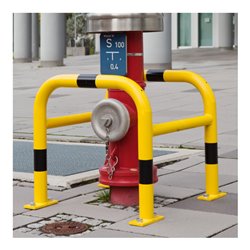 Moravia Säulenschutz Stahl schwarz/gelb 2-teilig 600 x 720 x 720 mm zum Aufdübeln