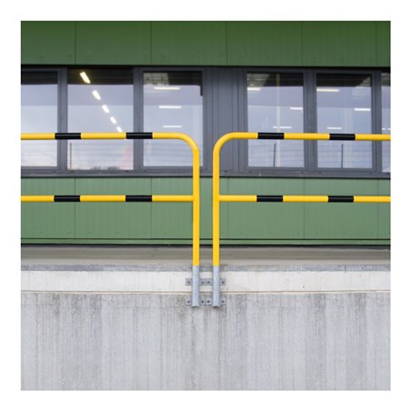 Moravia Schutzbügel für innen schwarz/gelb 1300 x 1000 mm Wandmontage mittels Einsteckhülse